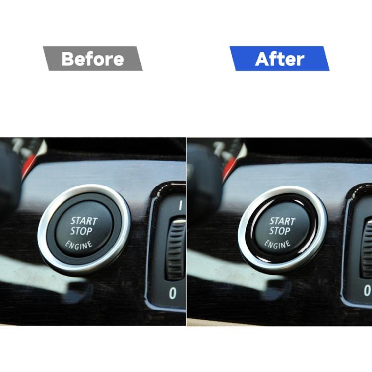 Per BMW Serie 3 E90/E92/E93 2009-2012 Auto con un pulsante di avvio in fibra di carbonio Anello di rivestimento, guida a destra e a sinistra universale, Car One-button Start