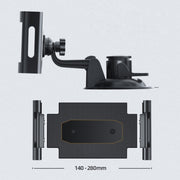 Supporto per tablet per cruscotto dell'auto, staffa per parabrezza a ventosa in PU + vassoio, PU Suction Cup + Tray