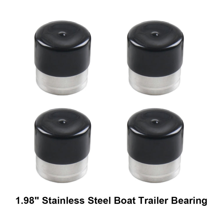 Cuscinetti mozzo per rimorchio per barche in acciaio inossidabile 4 in 1 da 1,98 pollici con coperture protettive, Trailer Hub Bearings