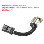 Elettrovalvola di arresto carburante per escavatore per Kubota V1505 R90 1503ES-12A5UC9S, For Kubota V1505