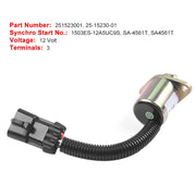 Elettrovalvola di arresto carburante per escavatore per Kubota V1505 R90 1503ES-12A5UC9S, For Kubota V1505