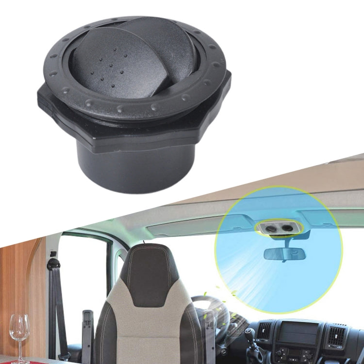 Bocchetta di uscita aria CA rotonda universale da 60 mm per camper, autobus, barca, yacht, condizionatore d'aria automatico, parti di ricambio, accessori per auto, A Style (Grey), A Style (Black)