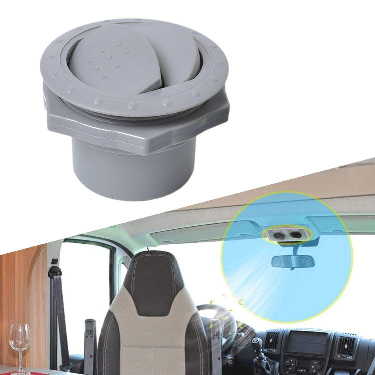 Bocchetta di uscita aria CA rotonda universale da 60 mm per camper, autobus, barca, yacht, condizionatore d'aria automatico, parti di ricambio, accessori per auto, A Style (Grey), A Style (Black)