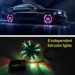 4 LED solari per pneumatici auto con telecomando IR