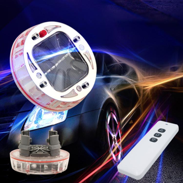 4 LED solari per pneumatici auto con telecomando IR
