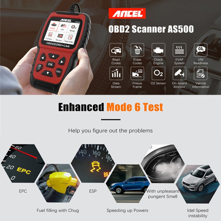 Strumento diagnostica auto Ancel AS500 OBDII 12V