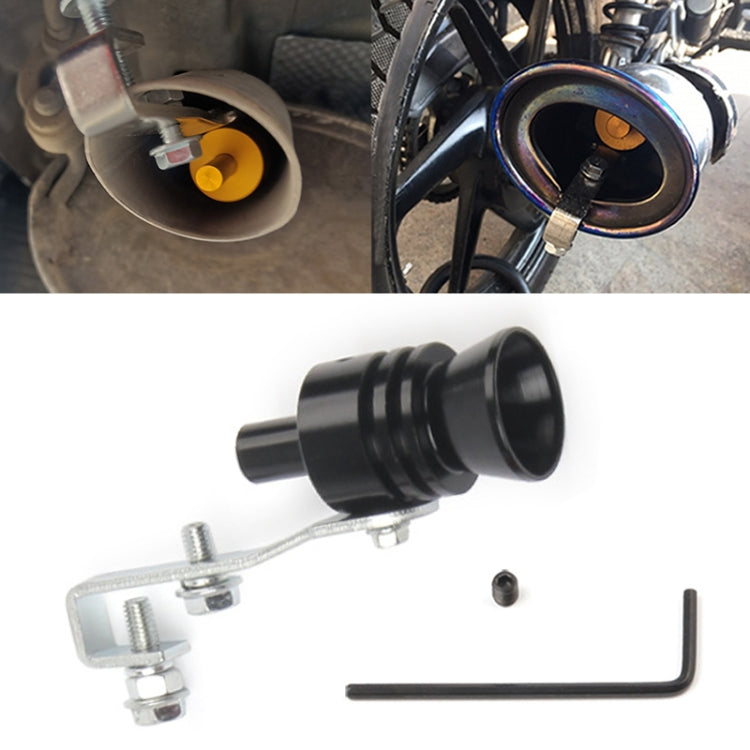 Fischio universale per tubo di scarico Turbo Sound in alluminio, simulatore per auto/moto, dimensioni: L, diametro esterno: 30 mm, Size: L (Black), Size: L (Gold), Size: L (Blue), Size: L (Red), Size: L (Silver)