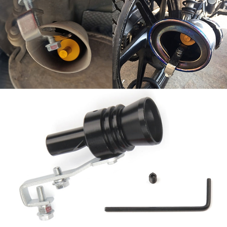 Fischio universale per tubo di scarico Turbo Sound in alluminio, simulatore per auto/moto, dimensioni: XL, diametro esterno: 35 mm, Size: XL (Black), Size: XL (Gold), Size: XL (Blue), Size: XL (Red), Size: XL (Silver)