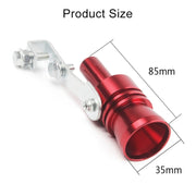 Fischio universale per tubo di scarico Turbo Sound in alluminio, simulatore per auto/moto, dimensioni: XL, diametro esterno: 35 mm, Size: XL (Black), Size: XL (Gold), Size: XL (Blue), Size: XL (Red), Size: XL (Silver)