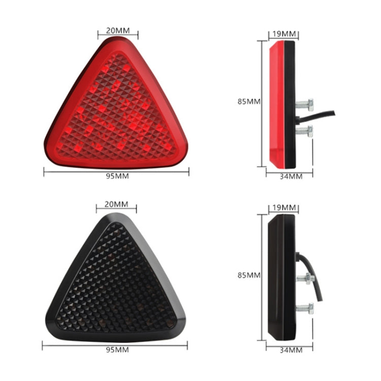 Fanale posteriore a LED con luce pilota triangolare stile X per bicicletta / mountain bike, X Style