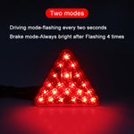 Fanale posteriore a LED con luce pilota triangolare stile X per bicicletta / mountain bike, X Style