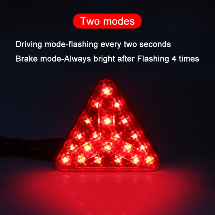 Fanale posteriore a LED con luce pilota triangolare stile X per bicicletta / mountain bike, X Style