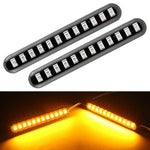 1 paio di luci per targa per moto 12LED in acqua corrente, 12LED
