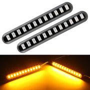 1 paio di luci per targa per moto 12LED in acqua corrente, 12LED