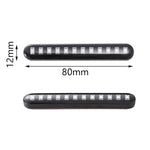 1 paio di luci per targa per moto 12LED in acqua corrente, 12LED