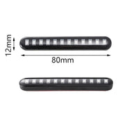1 paio di luci per targa per moto 12LED in acqua corrente, 12LED