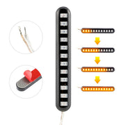 1 paio di luci per targa per moto 12LED in acqua corrente, 12LED