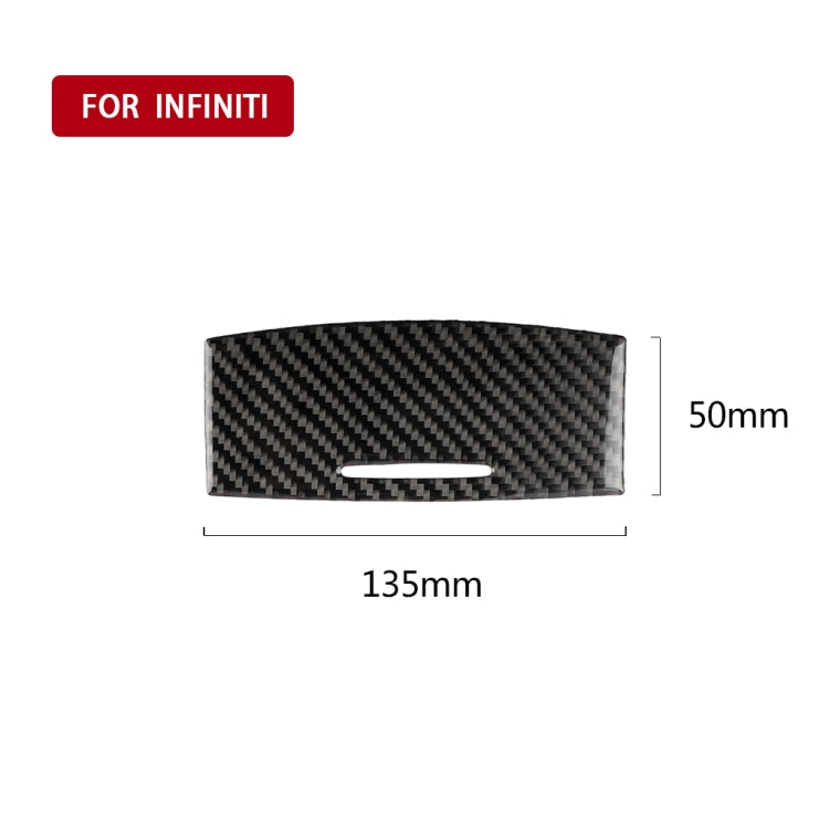 Adesivo decorativo per posacenere con cambio in fibra di carbonio per auto per Infiniti Q50 / Q60, Gear Shift Ashtray
