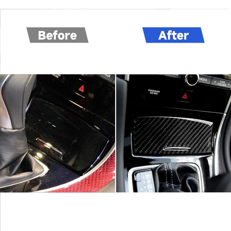 Adesivo decorativo per posacenere con cambio in fibra di carbonio per auto per Infiniti Q50 / Q60, Gear Shift Ashtray