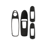 Adesivo decorativo per pannello alzacristalli in fibra di carbonio per auto da 4 pezzi per Infiniti Q50, guida a sinistra, Window Lift Panel (B)