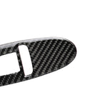 Adesivo decorativo per pannello alzacristalli in fibra di carbonio per auto da 4 pezzi per Infiniti Q50, guida a sinistra, Window Lift Panel (B)