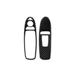 Adesivo decorativo per pannello alzacristalli in fibra di carbonio per auto da 2 pezzi per Infiniti Q60, guida a sinistra, Window Lift Panel (2 PCS)