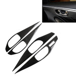 Adesivo decorativo per pannello maniglia interna porta in fibra di carbonio da 4 pezzi per Infiniti Q50, guida a sinistra, Door Inner Handle Panel (A)