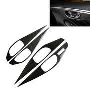Adesivo decorativo per pannello maniglia interna porta in fibra di carbonio da 4 pezzi per Infiniti Q50, guida a sinistra, Door Inner Handle Panel (A)