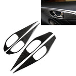 Adesivo decorativo per pannello maniglia interna porta in fibra di carbonio da 4 pezzi per Infiniti Q50, Door Inner Handle Panel (B)