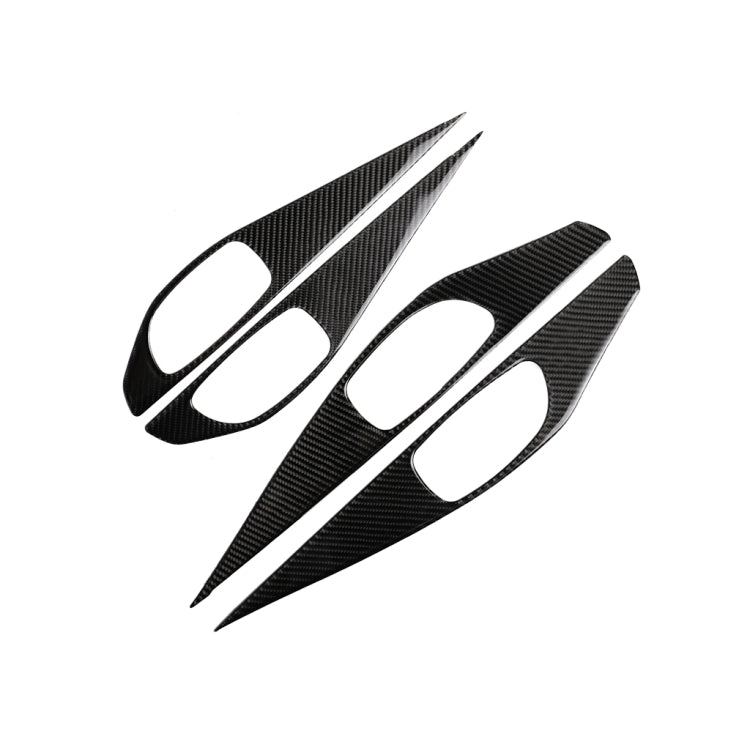 Adesivo decorativo per pannello maniglia interna porta in fibra di carbonio da 4 pezzi per Infiniti Q50, Door Inner Handle Panel (B)