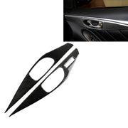 Adesivo decorativo per pannello maniglia interna porta in fibra di carbonio da 2 pezzi per Infiniti Q60, guida a sinistra, Door Inner Handle Panel