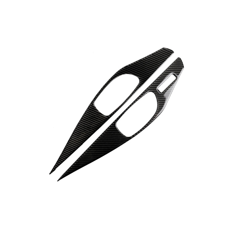 Adesivo decorativo per pannello maniglia interna porta in fibra di carbonio da 2 pezzi per Infiniti Q60, guida a sinistra, Door Inner Handle Panel