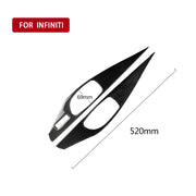 Adesivo decorativo per pannello maniglia interna porta in fibra di carbonio da 2 pezzi per Infiniti Q60, guida a sinistra, Door Inner Handle Panel