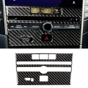 Adesivo decorativo per pannello console CD in fibra di carbonio per auto per Infiniti Q50 / Q60, CD Console Panel  (B)