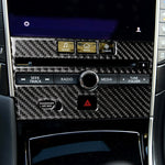 Adesivo decorativo per pannello console CD in fibra di carbonio per auto per Infiniti Q50 / Q60, CD Console Panel  (B)