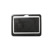 Adesivo decorativo per pannello portabicchieri posteriore in fibra di carbonio per auto da 2 pezzi per Infiniti Q50 / Q60, Rear Water Cup Holder Panel