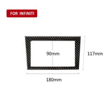Adesivo decorativo per telaio di navigazione in fibra di carbonio per auto per Infiniti Q50 / Q60, Navigation Frame