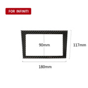 Adesivo decorativo per telaio di navigazione in fibra di carbonio per auto per Infiniti Q50 / Q60, Navigation Frame