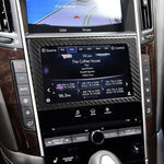 Adesivo decorativo per telaio di navigazione in fibra di carbonio per auto per Infiniti Q50 / Q60, Navigation Frame