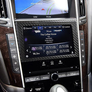 Adesivo decorativo per telaio di navigazione in fibra di carbonio per auto per Infiniti Q50 / Q60, Navigation Frame