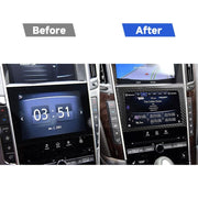 Adesivo decorativo per telaio di navigazione in fibra di carbonio per auto per Infiniti Q50 / Q60, Navigation Frame
