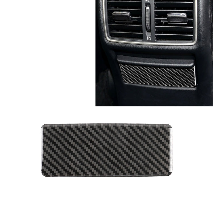 Adesivo decorativo per pannello posacenere per sedile posteriore in fibra di carbonio per auto per Infiniti Q50 / Q60, Rear Seat Ashtray Panel