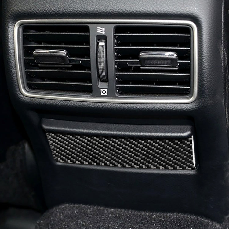 Adesivo decorativo per pannello posacenere per sedile posteriore in fibra di carbonio per auto per Infiniti Q50 / Q60, Rear Seat Ashtray Panel