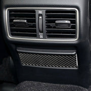 Adesivo decorativo per pannello posacenere per sedile posteriore in fibra di carbonio per auto per Infiniti Q50 / Q60, Rear Seat Ashtray Panel