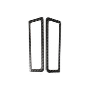 2 adesivi decorativi per cornice di uscita aria per colonna in fibra di carbonio per auto per Infiniti Q50 / Q60, A Column Air Outlet Frame