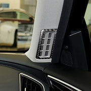 2 adesivi decorativi per cornice di uscita aria per colonna in fibra di carbonio per auto per Infiniti Q50 / Q60, A Column Air Outlet Frame
