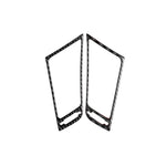 Adesivo decorativo per telaio di uscita dell'aria centrale in fibra di carbonio per auto da 2 pezzi per Infiniti Q50 / Q60, Central Air Outlet Frame