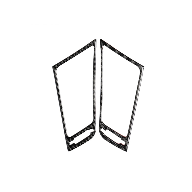 Adesivo decorativo per telaio di uscita dell'aria centrale in fibra di carbonio per auto da 2 pezzi per Infiniti Q50 / Q60, Central Air Outlet Frame