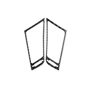 Adesivo decorativo per telaio di uscita dell'aria centrale in fibra di carbonio per auto da 2 pezzi per Infiniti Q50 / Q60, Central Air Outlet Frame