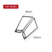 Adesivo decorativo per telaio di uscita dell'aria centrale in fibra di carbonio per auto da 2 pezzi per Infiniti Q50 / Q60, Central Air Outlet Frame